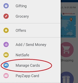 Manage Cards Link