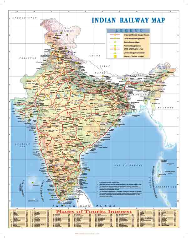 Indian Railway Route Chart